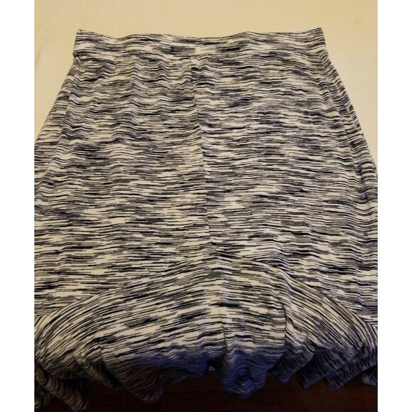 Max Edition Asymmetrical Skirt Size Small S Navy Blue White Elastic Waist - Picture 1 of 5